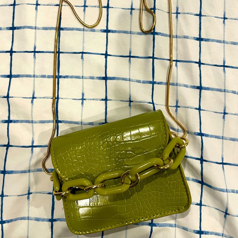 ⛓🐊 ROMWE Faux-Alligator Crossbody Bag🐊⛓